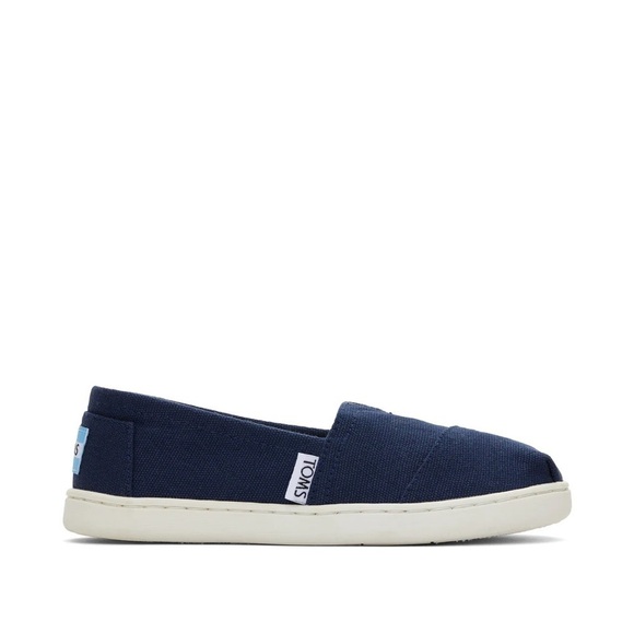 NEW TOMS unisex navy classic slip on shoes (youth size 5) - Picture 1 of 7